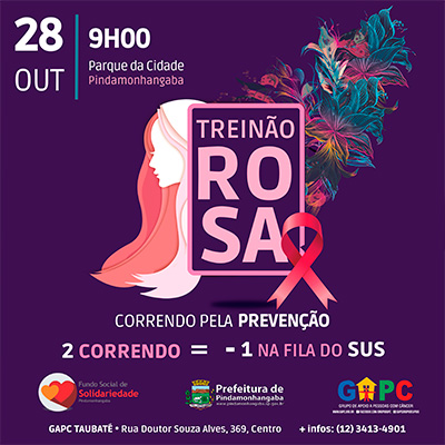 1ª TREINÃO ROSA - GAPC - 5K - PINDAMONHANGABA / SP