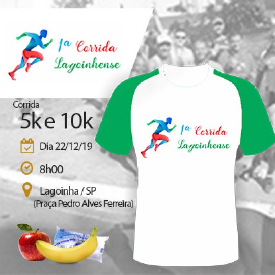 1ª corrida Lagoinhense - Lagoinha - SP - 200m 400m 2km (kids),  corrida 5km e 10km