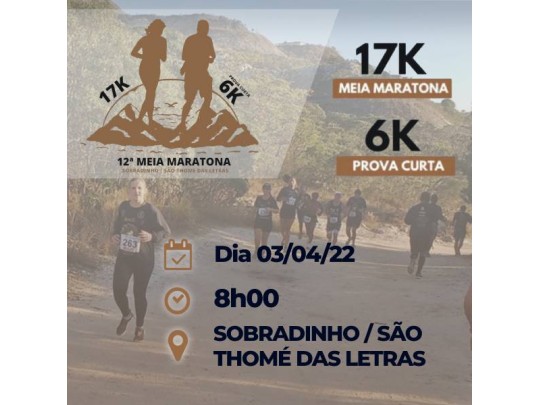 12ª Meia Maratona de São Thomé das Letras - MG