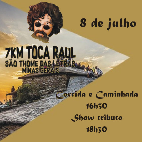 Corrida Toca Raul – São Thome das Letras / MG - Corrida 7km e Caminhada 2km - 2023